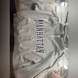 MANHATTEN oversized cropped zip up. Size Medium. Next day shipping!!